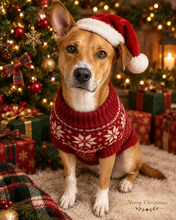 AI Pet Christmas Portrait